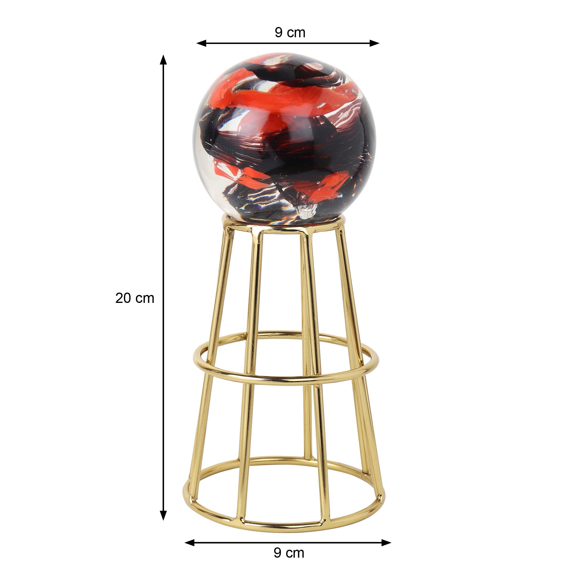 Crystal Orb's Gold Pedestal with Red Ball