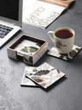 Ivory Noir Bloom Coaster Set of 4