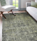 Pearl Transitional Pattern Hand Knotted  Rectangle Anti-Skid Designer Carpet, Prayer Rug For Office Cabins, Small Living Spaces - 2'X3'