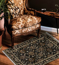 Luxor Classic Pattern Hand Knotted  Rectangle Anti-Skid Designer Carpet, Prayer Rug For Office Cabins, Small Living Spaces - 4'X6'
