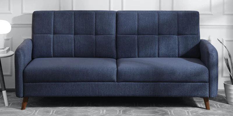 Fabric 3 Seater Sofa in Navy Blue Colour - Ouch Cart 