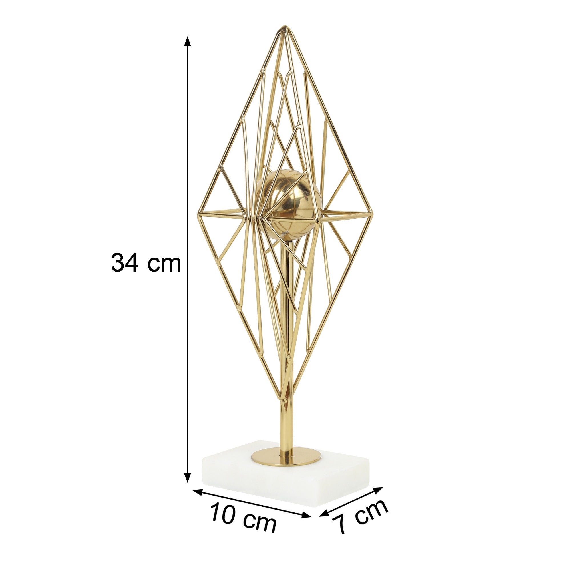 Diamond Prism Decor in Gold