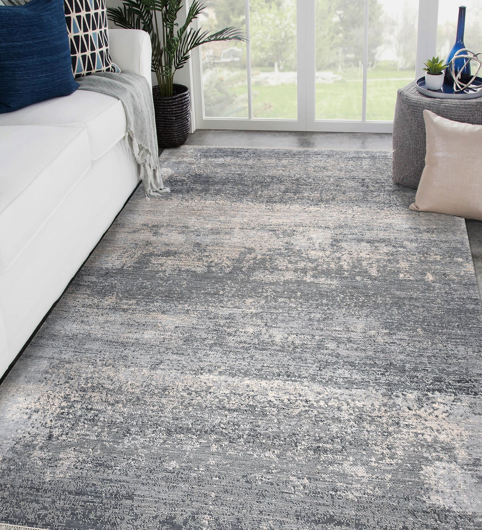 Dazzle Modern Pattern Hand Knotted  Rectangle Anti-Skid Designer Carpet, Prayer Rug For Office Cabins, Small Living Spaces - 2'x3'