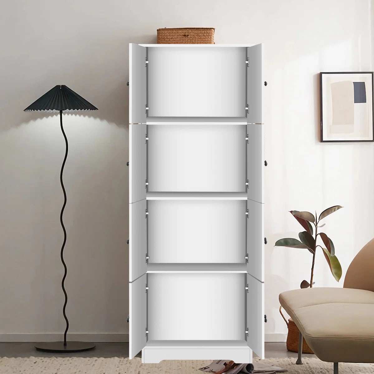 Behrett Solid Wood Armoire – Contemporary Wardrobe for Bedroom