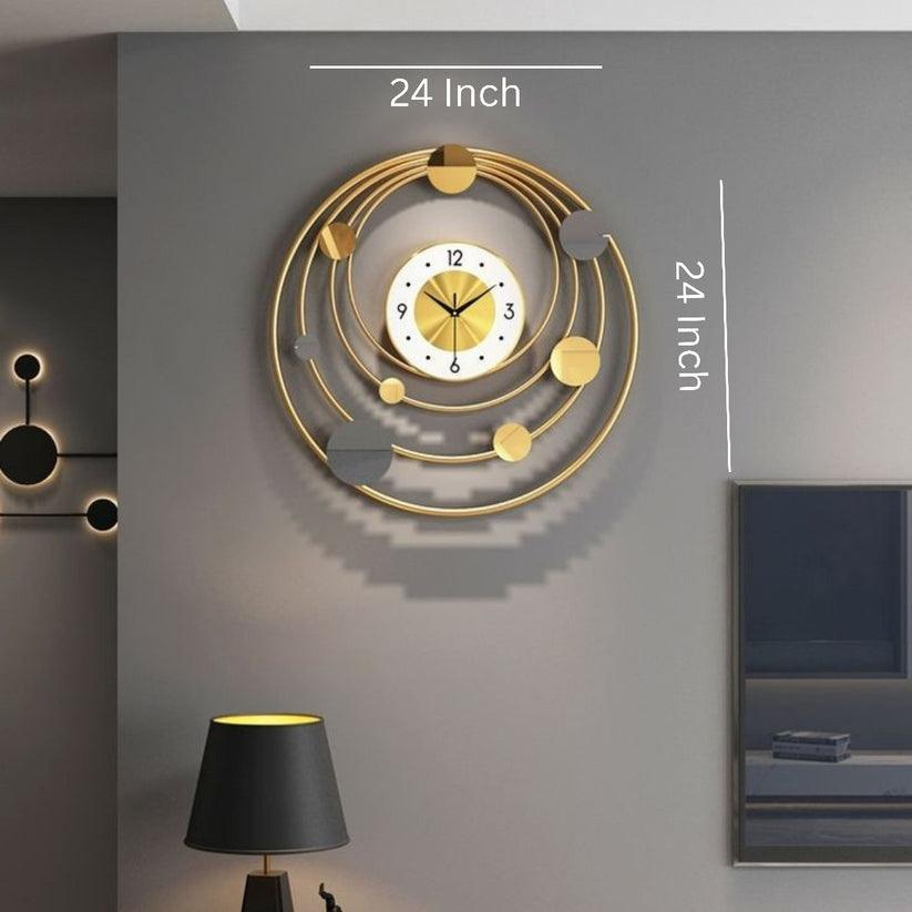 ROUND STAR DAIMOND WALL CLOCK - Ouch Cart 