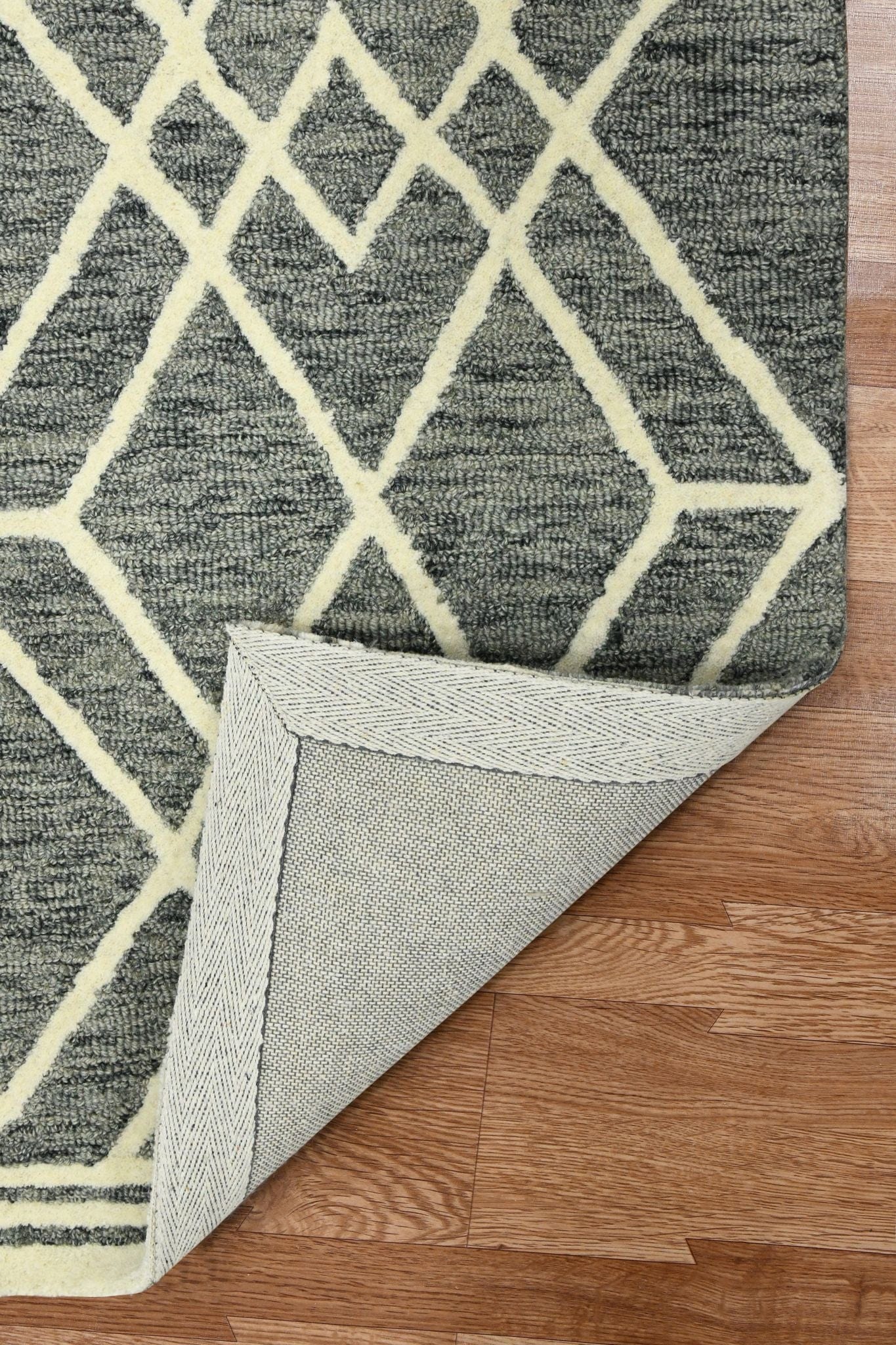 Gray Wool Vista 4x6 Feet  Hand-Tufted Carpet - Rug