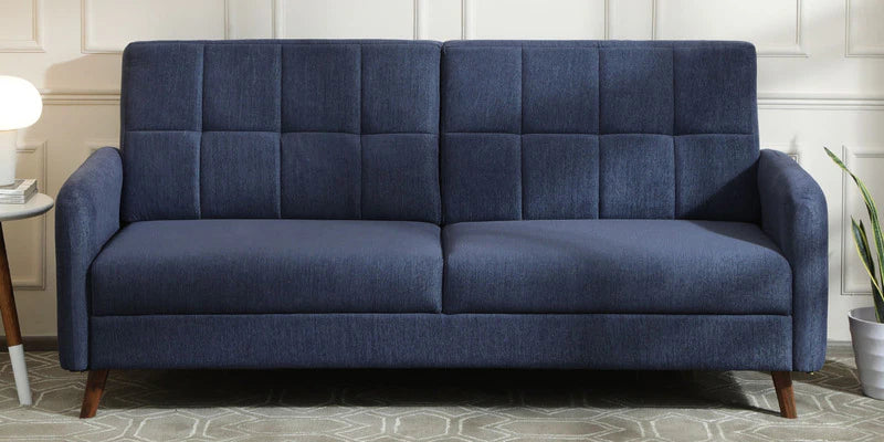 Fabric 3 Seater Sofa in Navy Blue Colour