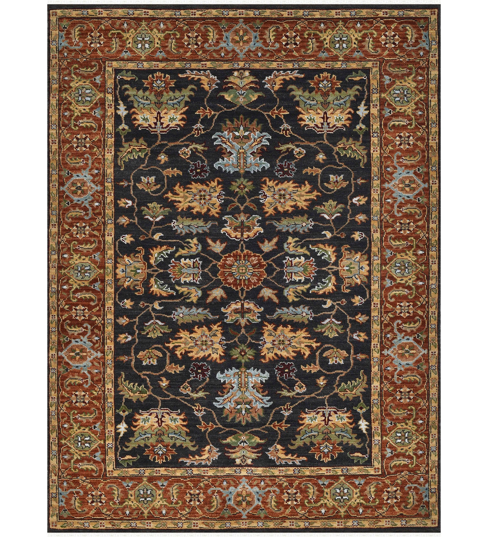 Creneau Traditional Pattern Hand Knotted  Rectangle Anti-Skid Designer Carpet, Prayer Rug For Office Cabins, Small Living Spaces - 4'x6'