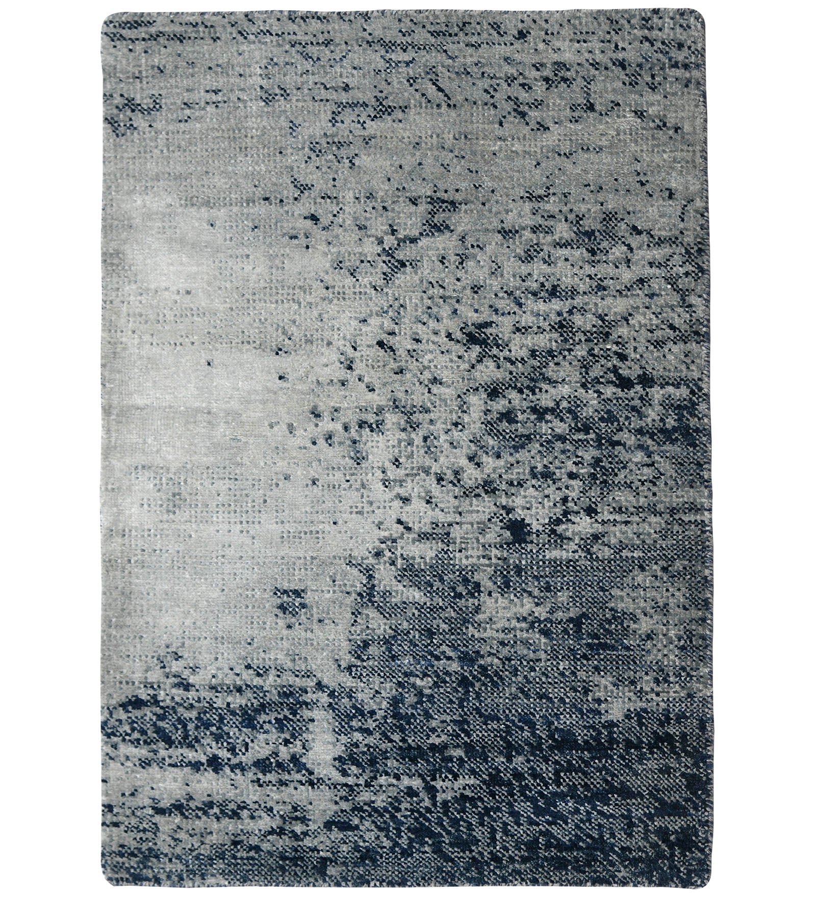 Dazzle Modern Pattern Hand Knotted  Rectangle Anti-Skid Designer Carpet, Prayer Rug For Office Cabins, Small Living Spaces - 2'X3'