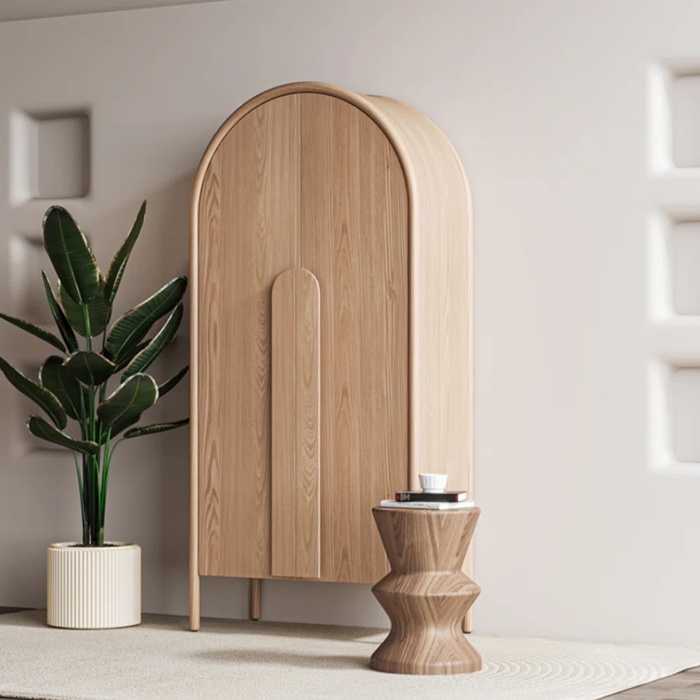 Contemporary Solid Wood Wardrobe – Modern & Simple Bedroom Storage Armoire - OUCH CART |Wardrobe 