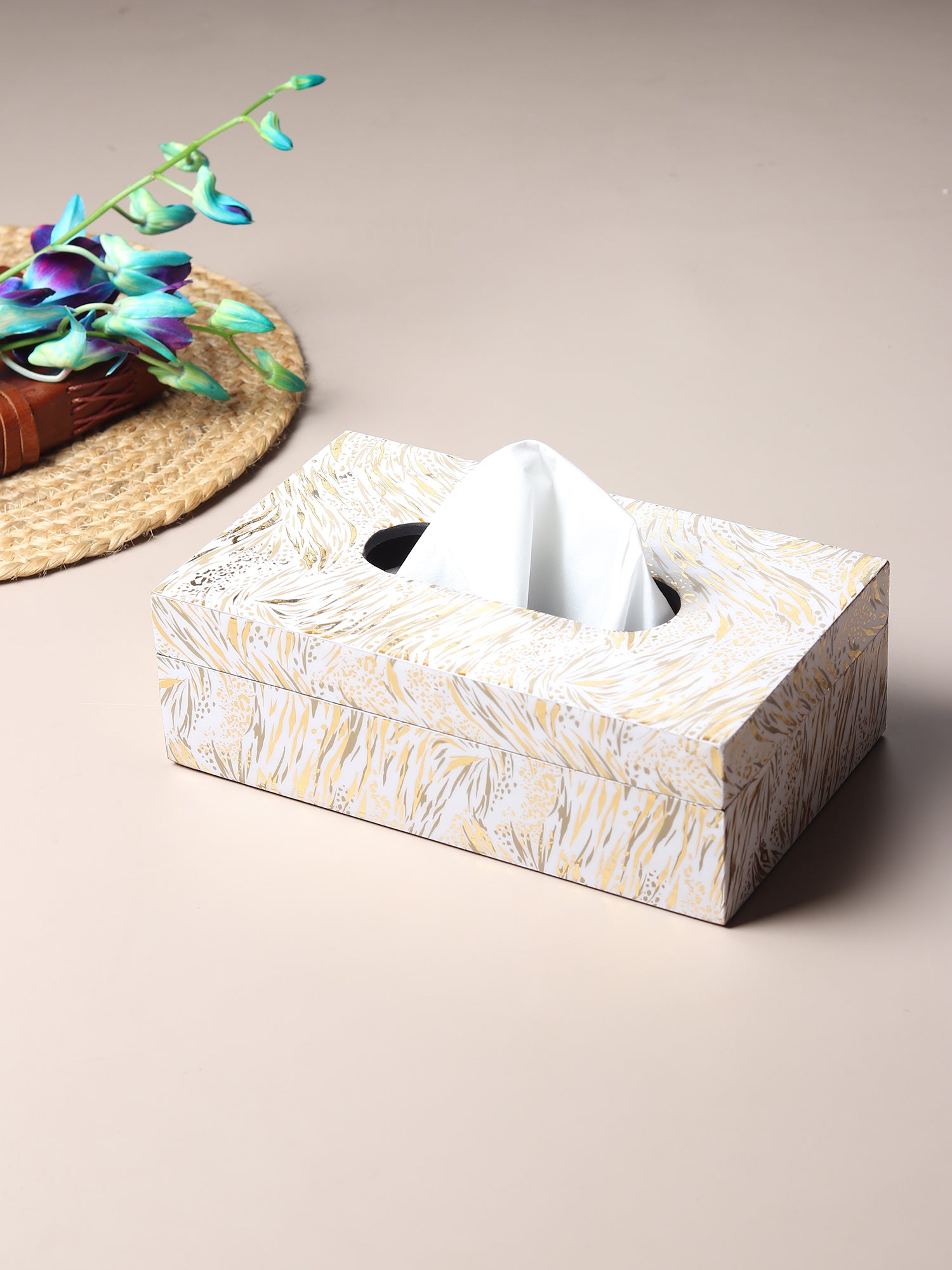 Zivra Gold Tissue Box  - Ouchcart