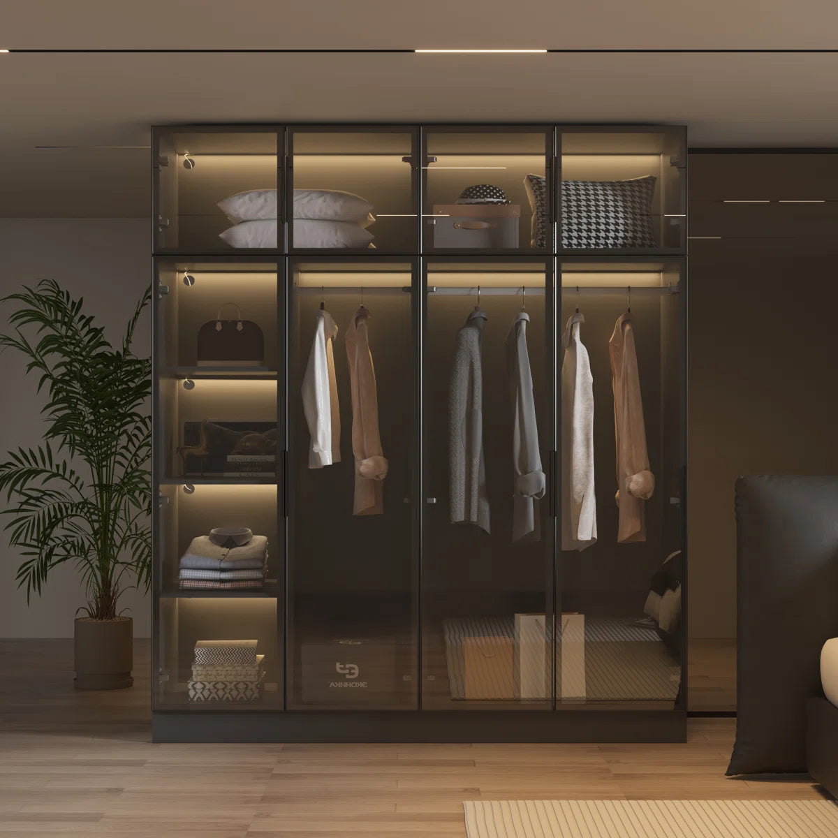 Caldeira Solid Wood Armoire – Contemporary Wardrobe for Bedroom