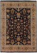 Heritage Classic Pattern Hand Knotted  Rectangle Anti-Skid Designer Carpet, Prayer Rug For Office Cabins, Small Living Spaces - 4'X6'