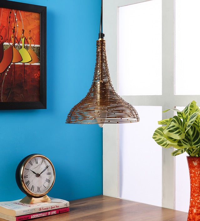 The "Shimmering Funnel Pendant light" by Décor de Maison in Jet black finish