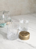 Brass Verre Prism Bottle & Glass Set