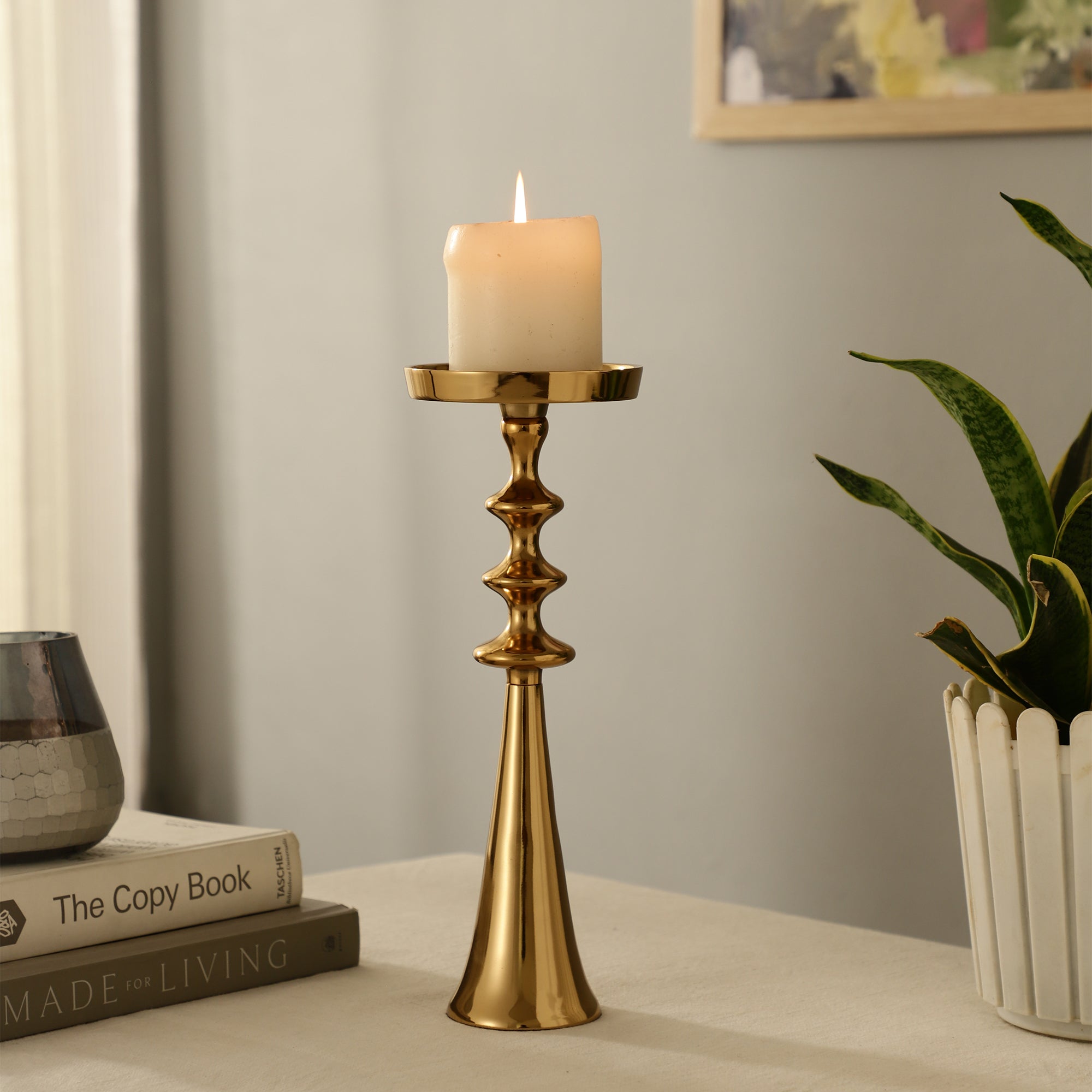 Altar Flame Candle Gold holder  - OUCHCART | Candle Holder