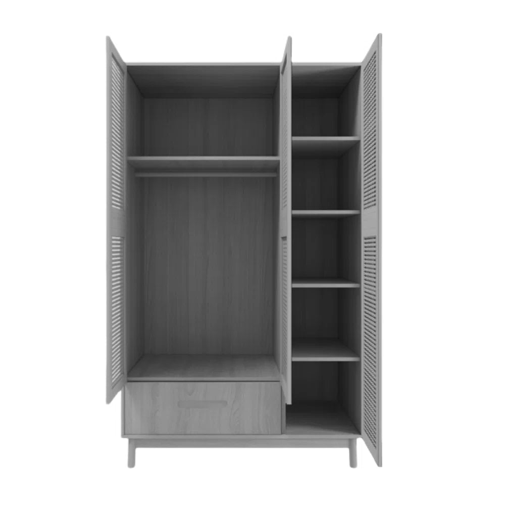 Innovative Solid Wood Wardrobe – Elegant Storage Cabinet for Bedroom