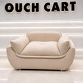 Ouch Cart Modern Luxury 2 Seater Sofa | Plush Cream Upholstered Sofa for Living Room