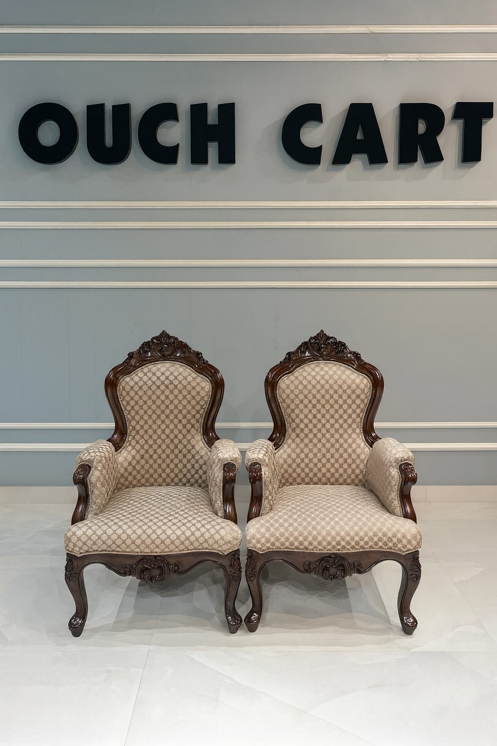 Handmade Modern Look Comfort Arm Chair Set of 2 Made in Pure Teak Wood (Style 2)