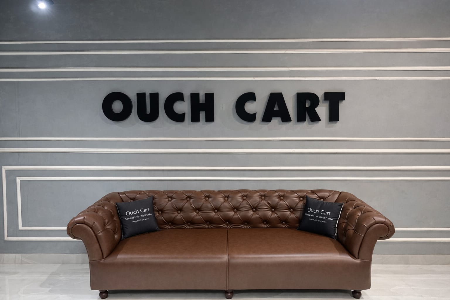 Rolled Arm Back Tufted Chesterfield Sofa