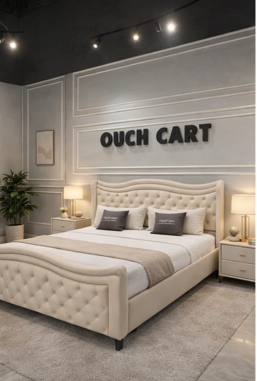 52'' High Headboard Down Upholstered Bed