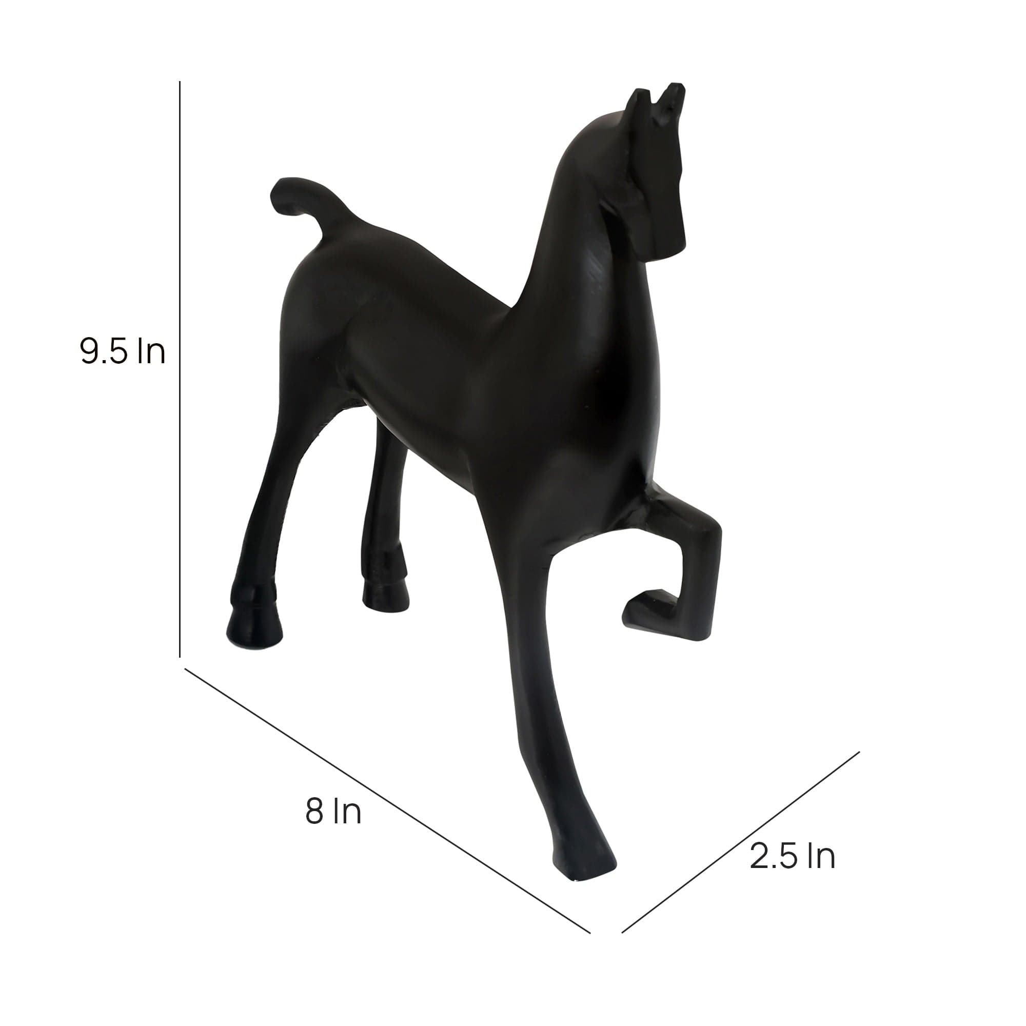 Enigmatic Equine Sculpture Black