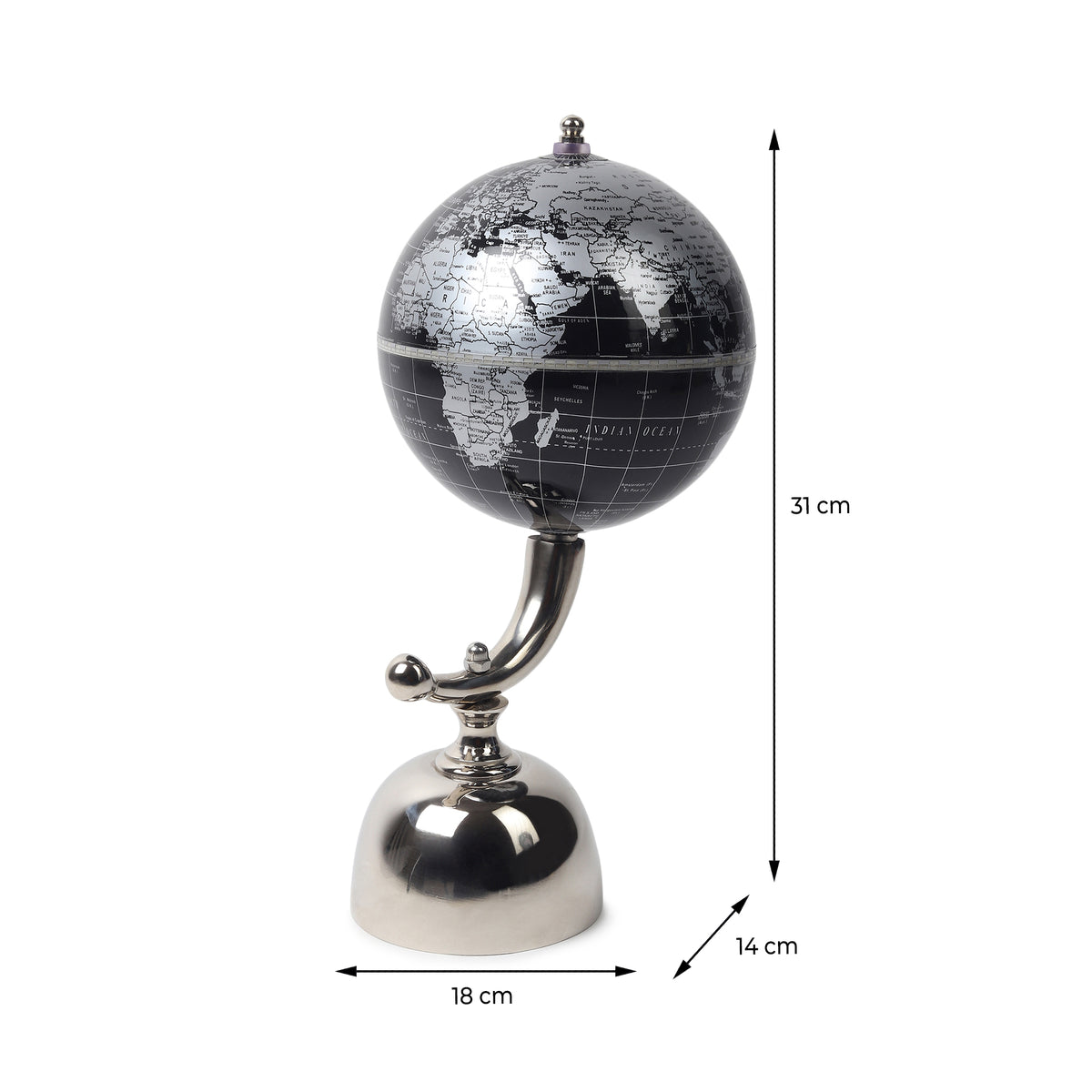 Noir Meridian Globe - Ouchcat