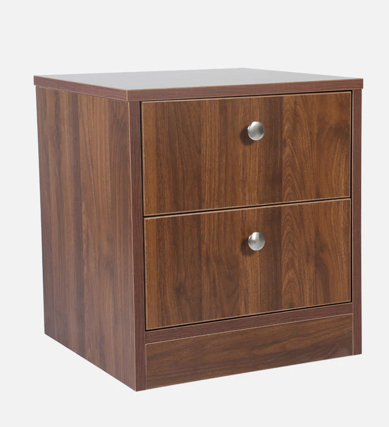Bedside Table In Columbian Walnut Finish With Drawer