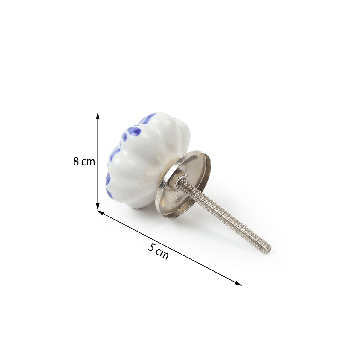 Bleu Flora Knob set of 6