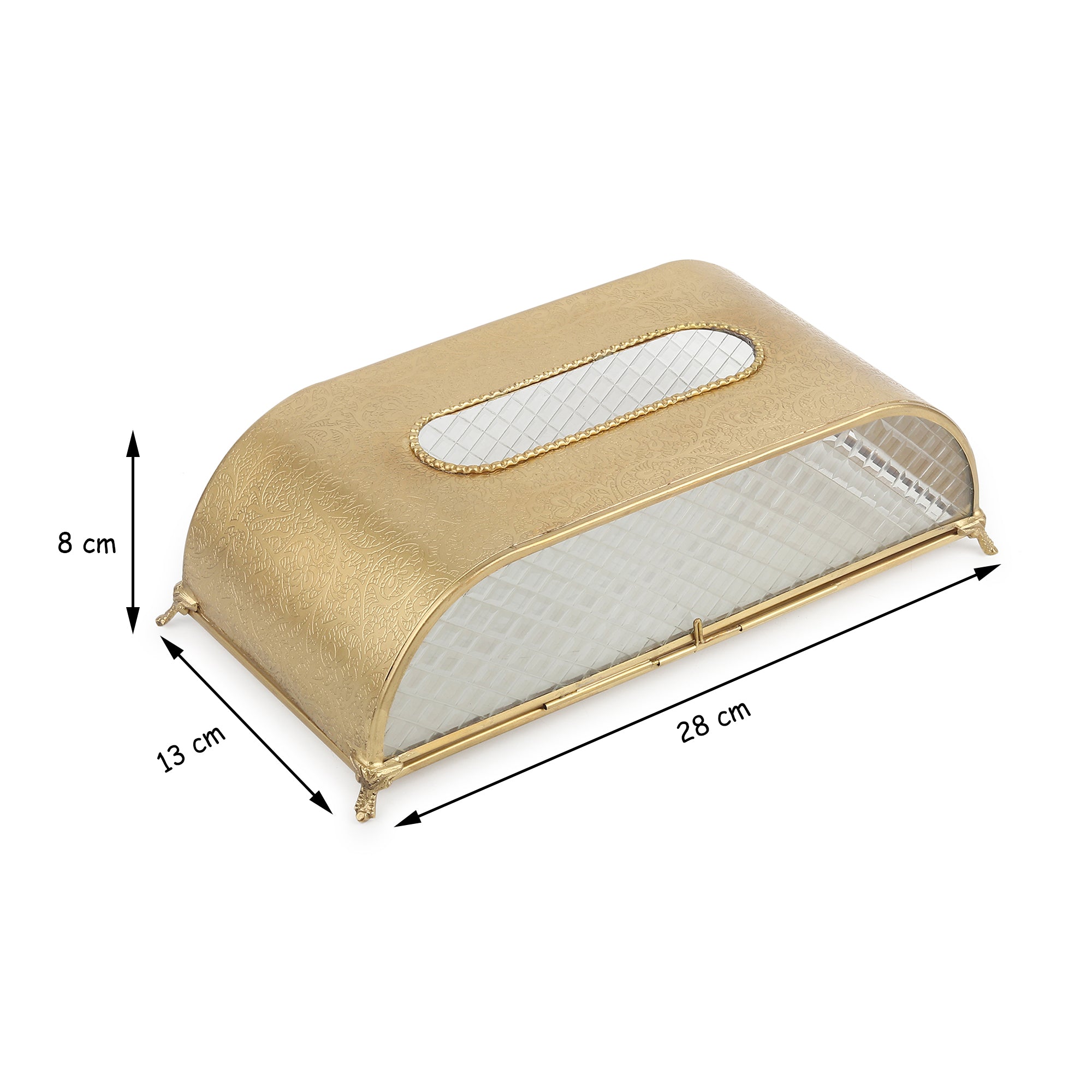 Sleek Slant Diamond  Crystal Tissue Holder - OUCHCART