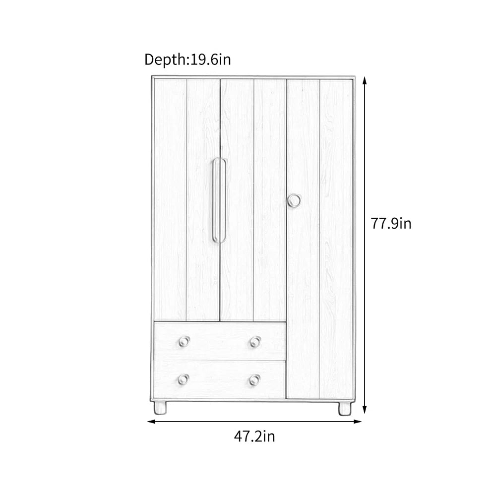 Minimalist European Retro Wardrobe Elegant Bedroom Organization Solution-OUCH CART | Wardrobe 