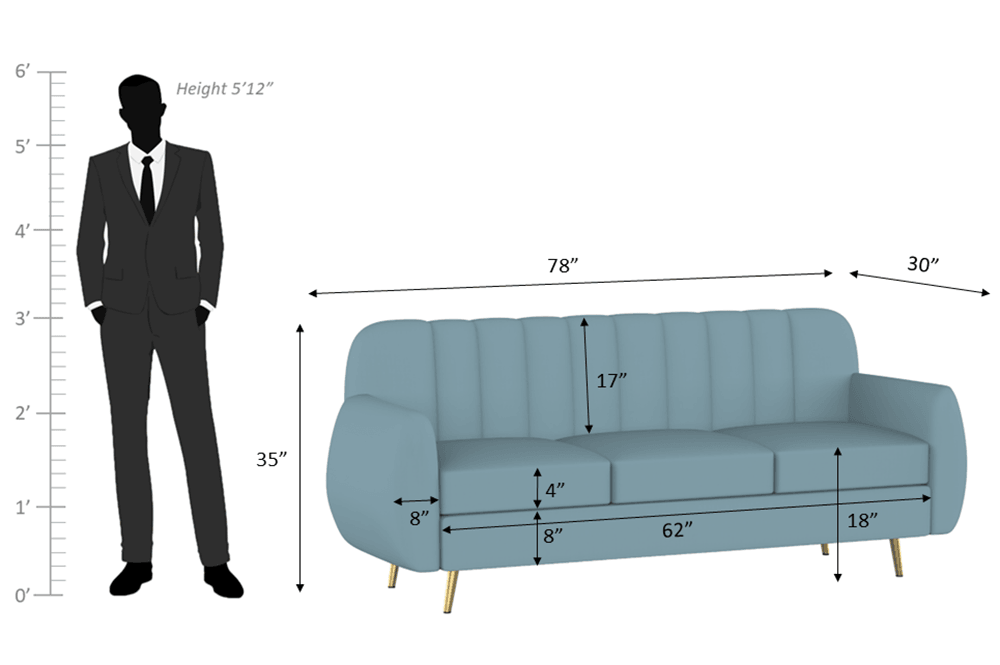 Hazy High Density Foam Sofa Set - Ouch Cart 