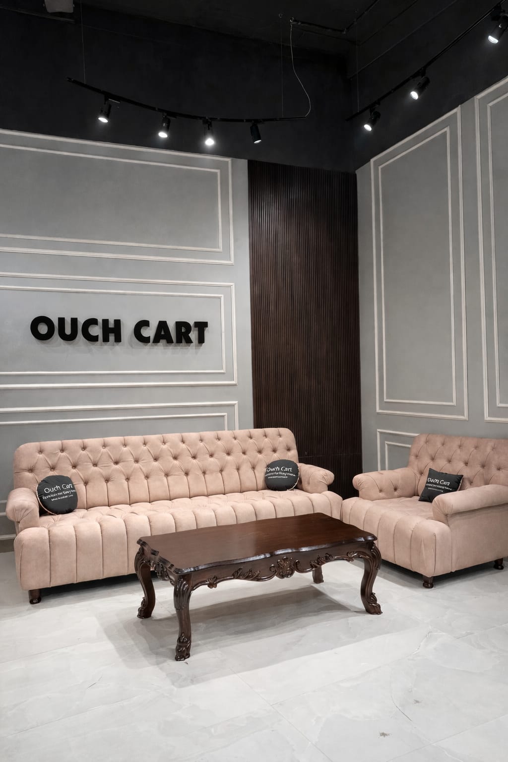  Tufted Sofa Set with Center Table (3 Seater + 1 Seater) | Premium Living Room Furniture
