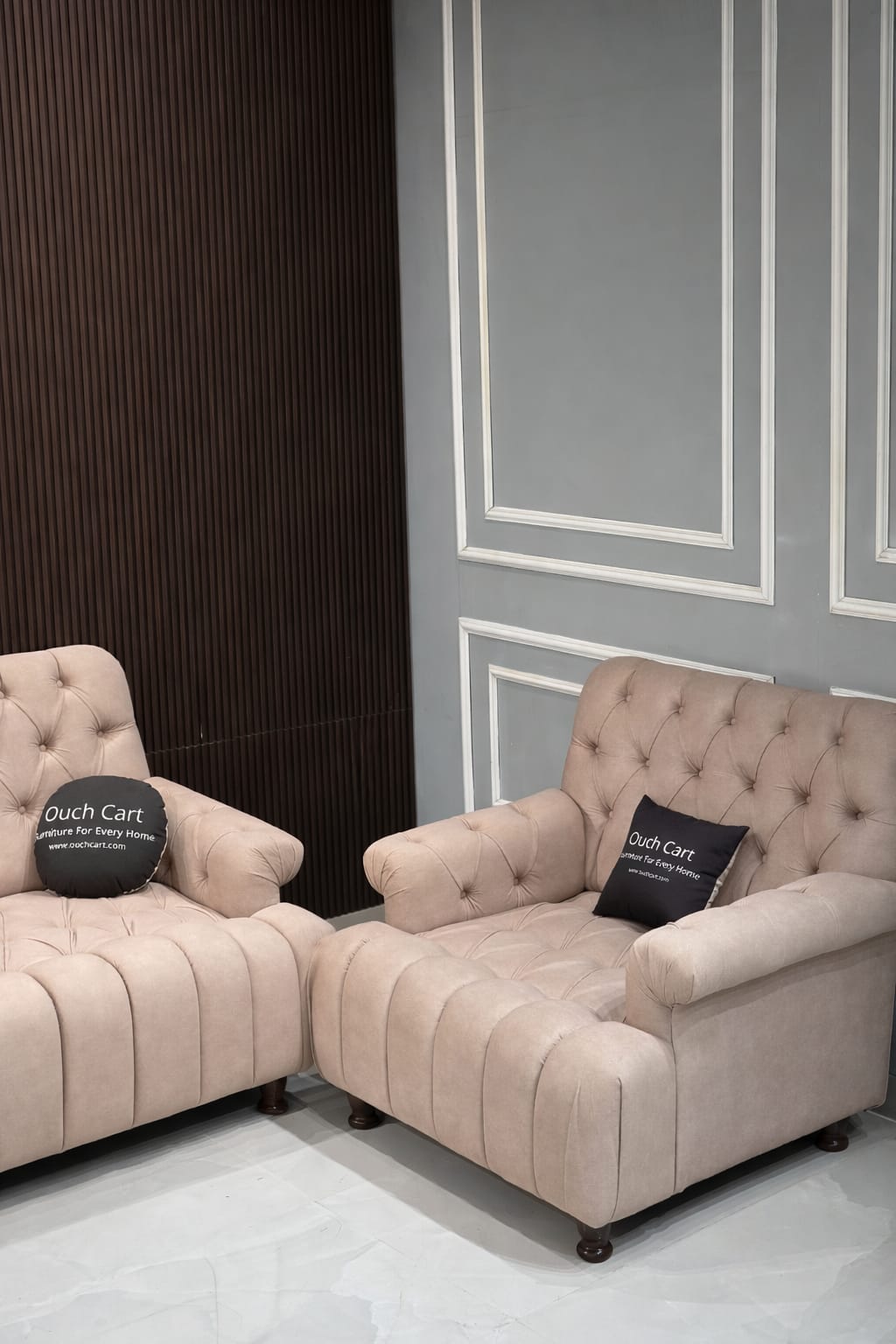 Tufted Sofa Set with Center Table (3 Seater + 1 Seater) | Premium Living Room Furniture