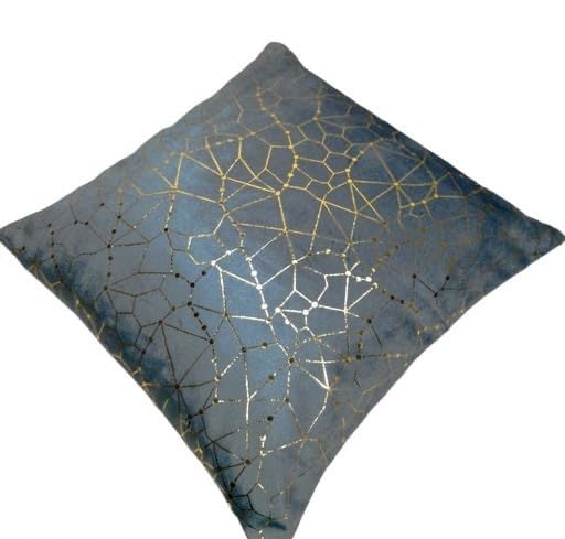 Geometric Velvet Cushion Covers, 16 x 16 Inch, Set of 5