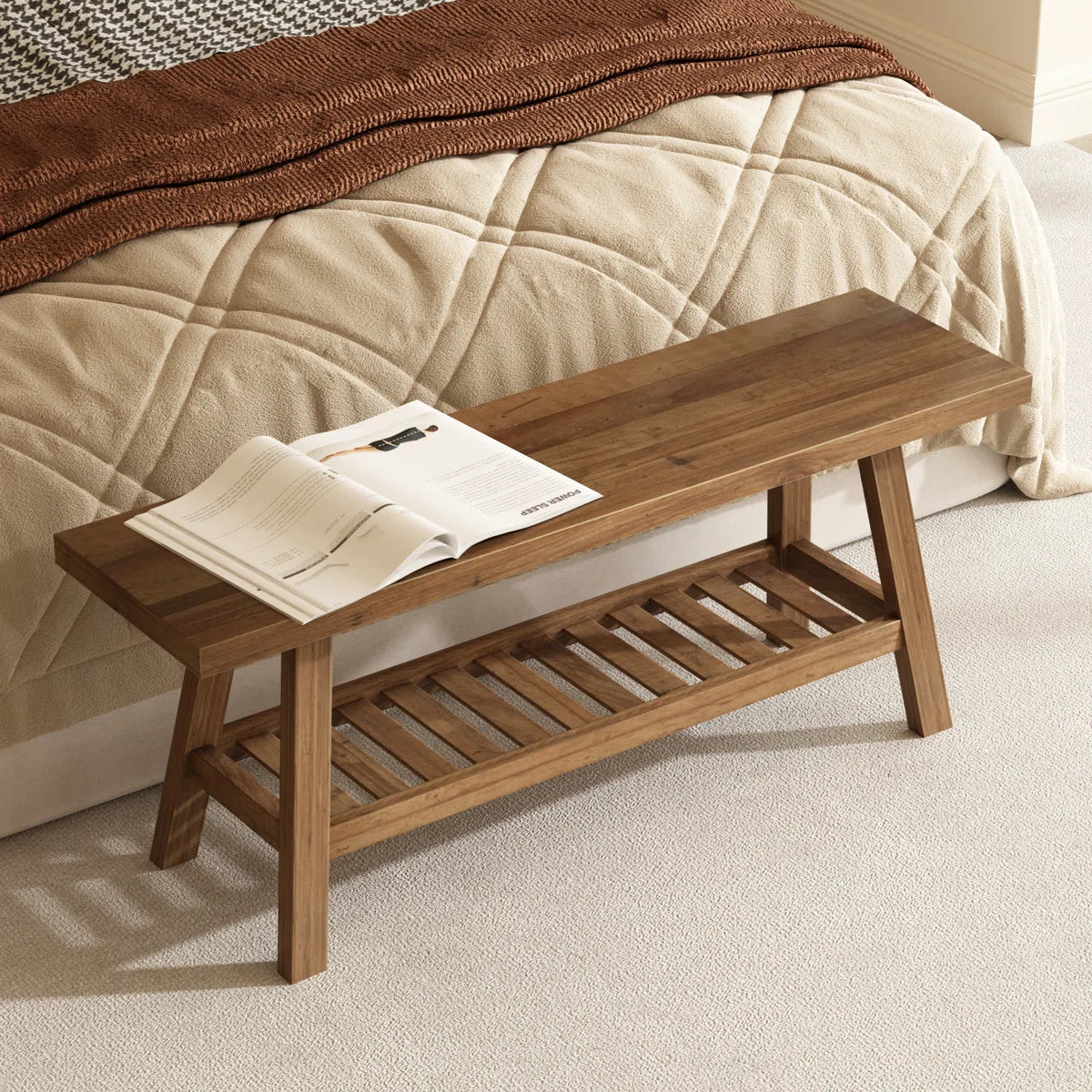 Solid Reclaimed Wood Bench