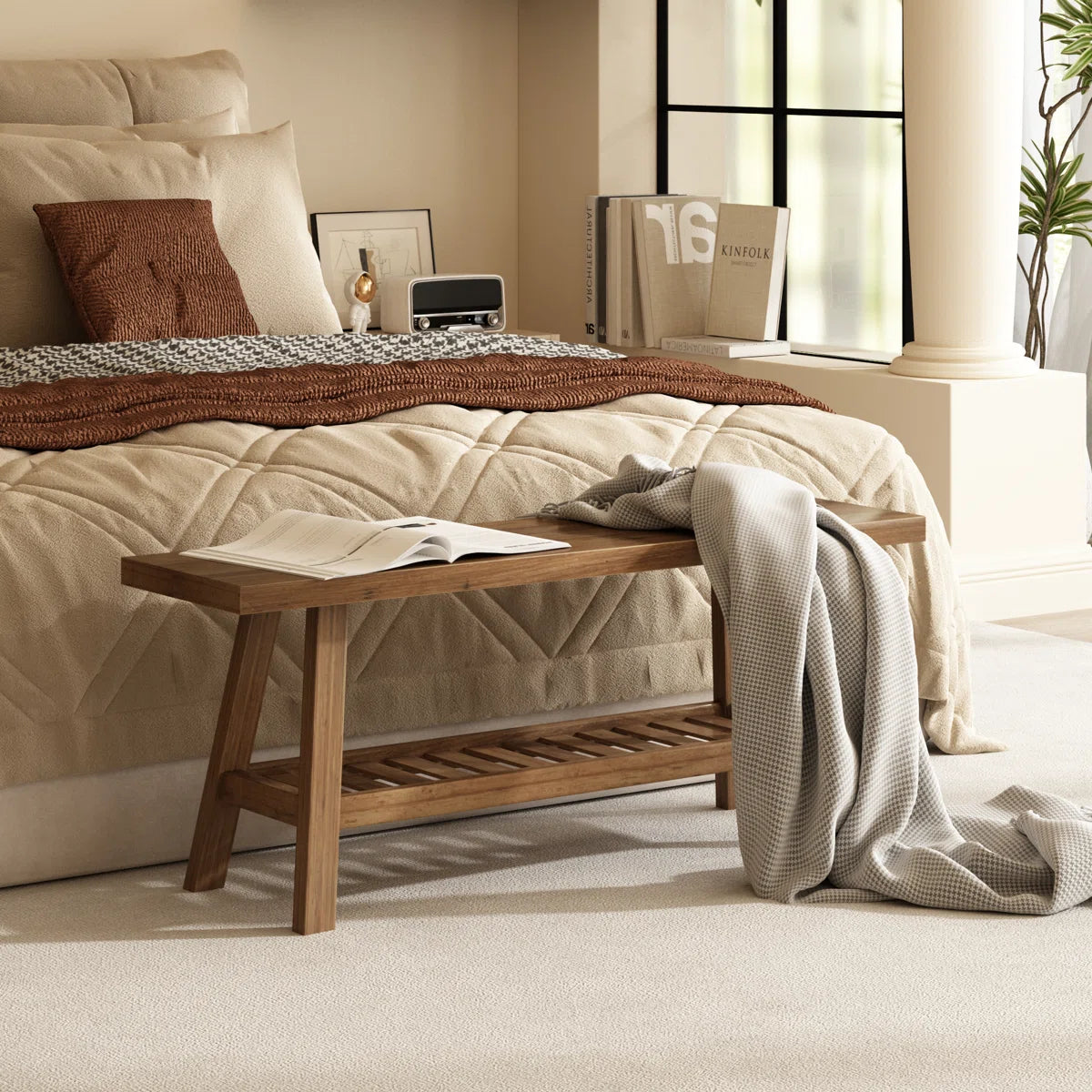 Solid Reclaimed Wood Bench