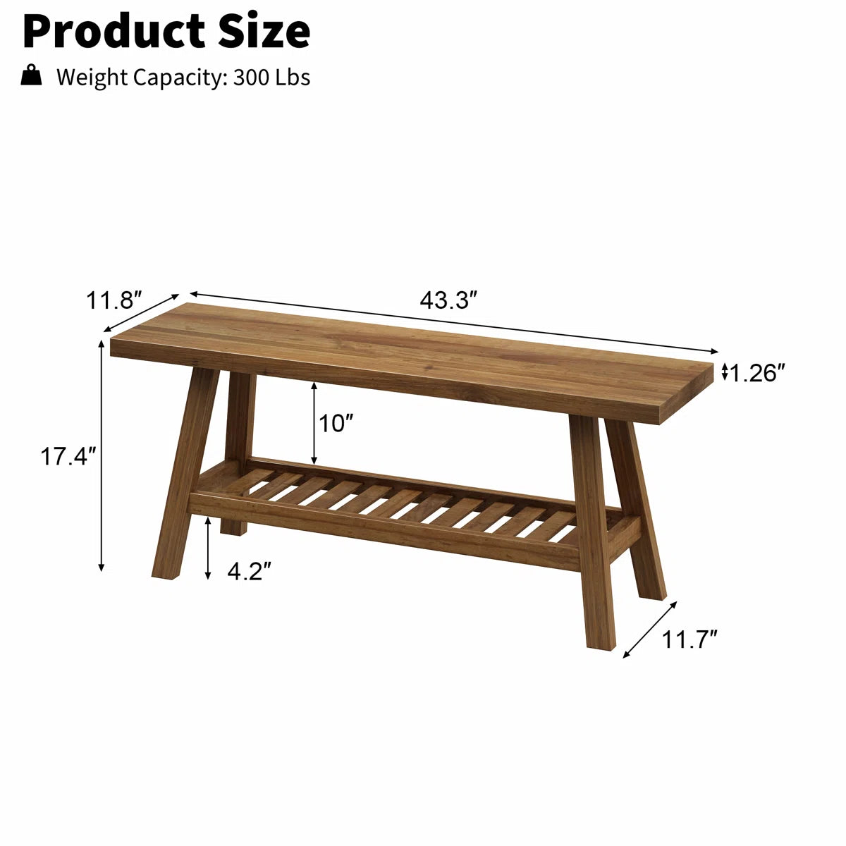 Solid Reclaimed Wood Bench