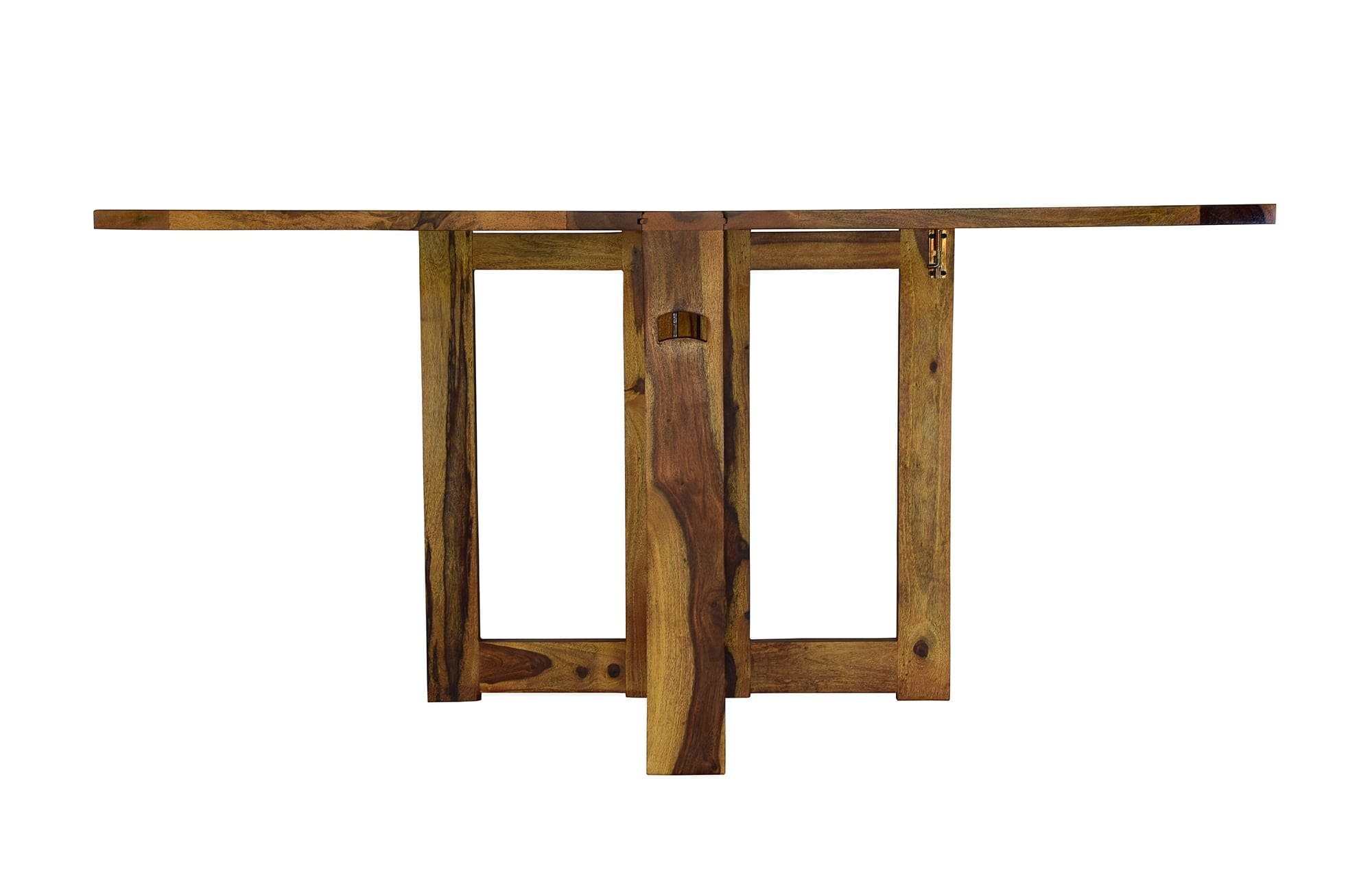 Sheesham Wood foldable dining table in honey finish