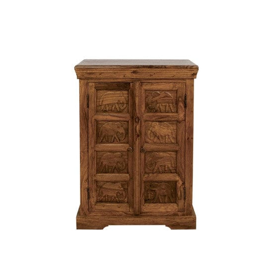 sheesham Wood Storage gajraj Cabinet 60x35x90 CM | Book Storage | Sideboard (Honey Finish)