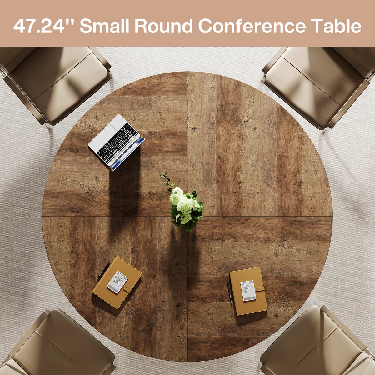 47-inch Round Conference Table For 4