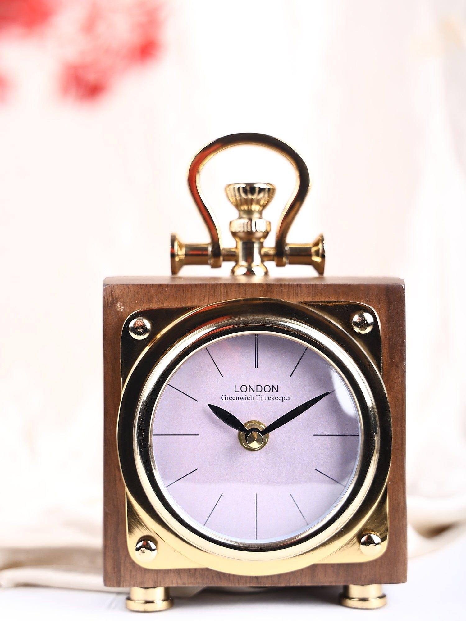 Vintage Pocketwood Table Clock - Ouch Cart 