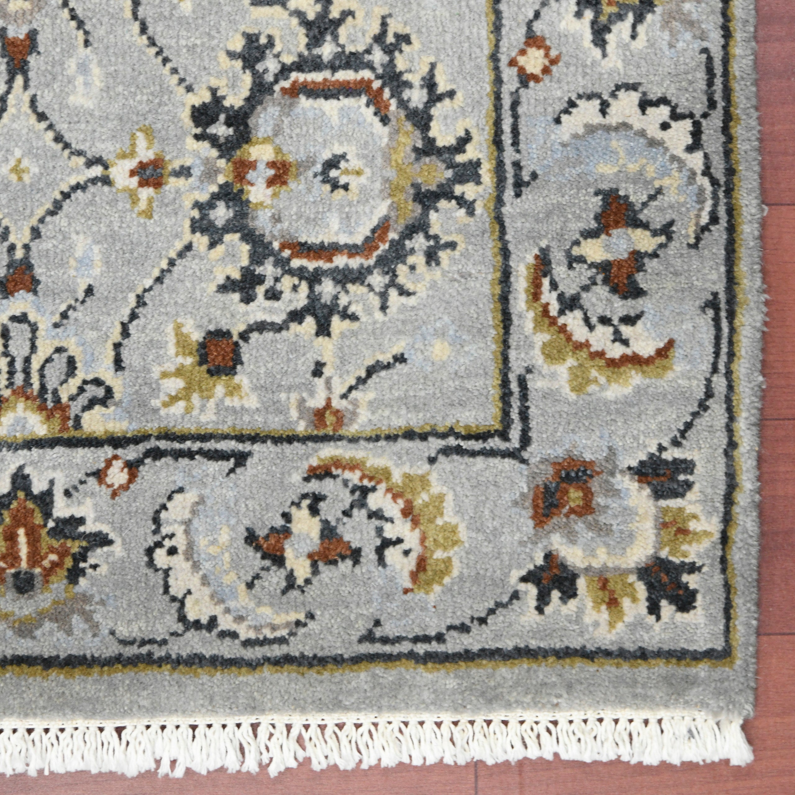 Luxor Classic Pattern Hand Knotted  Rectangle Anti-Skid Designer Carpet, Prayer Rug For Office Cabins, Small Living Spaces - 2'X3'