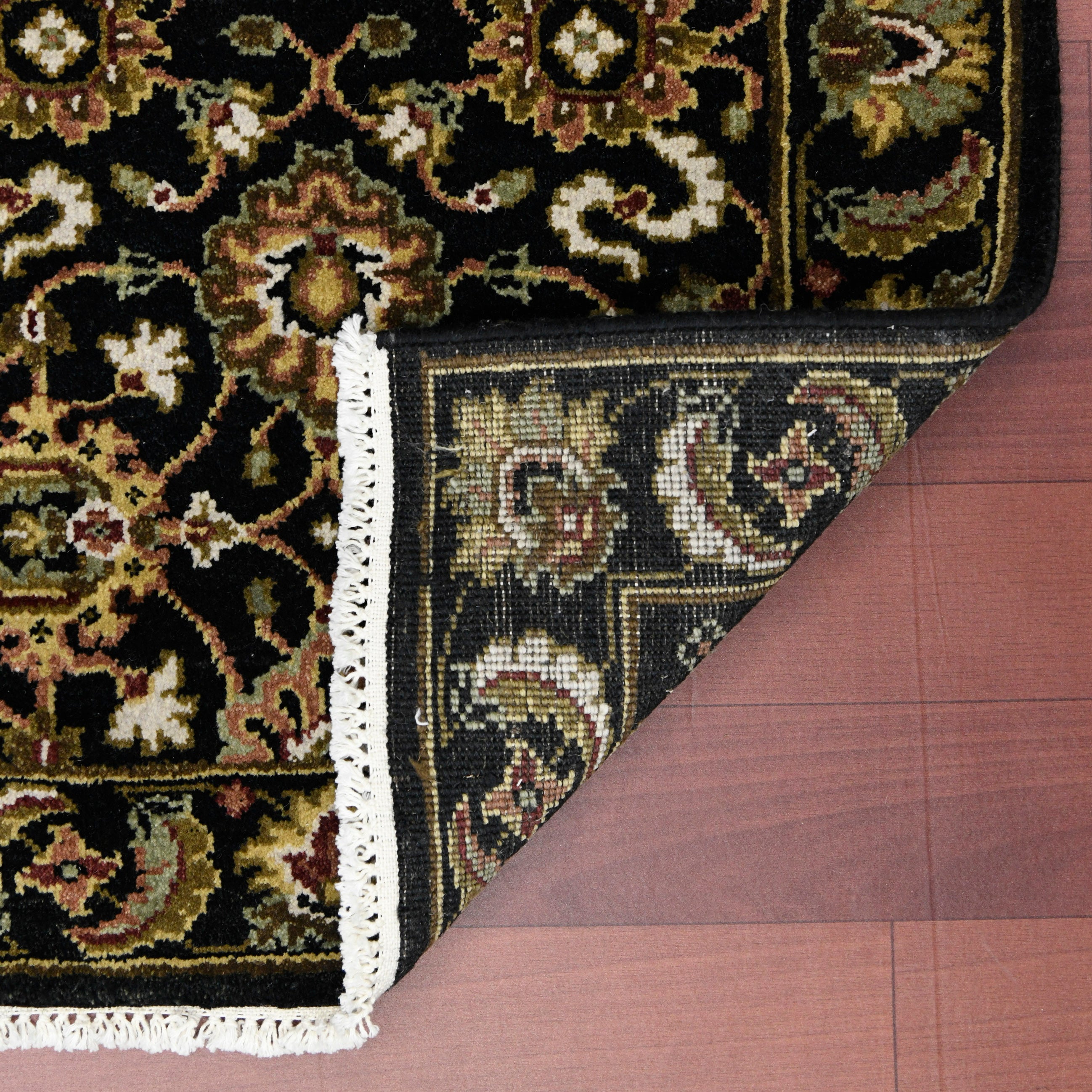 Luxor Classic Pattern Hand Knotted  Rectangle Anti-Skid Designer Carpet, Prayer Rug For Office Cabins, Small Living Spaces - 2'X3'