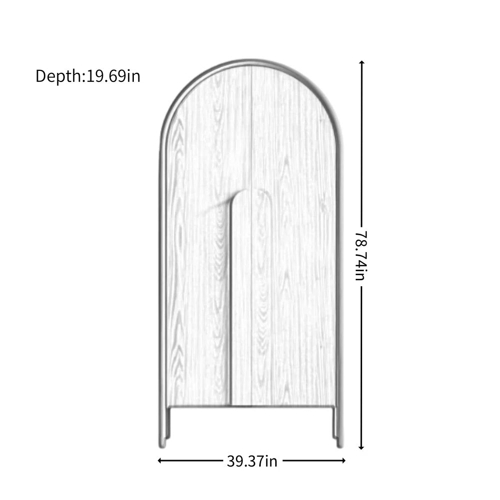 Contemporary Solid Wood Wardrobe – Modern & Simple Bedroom Storage Armoire