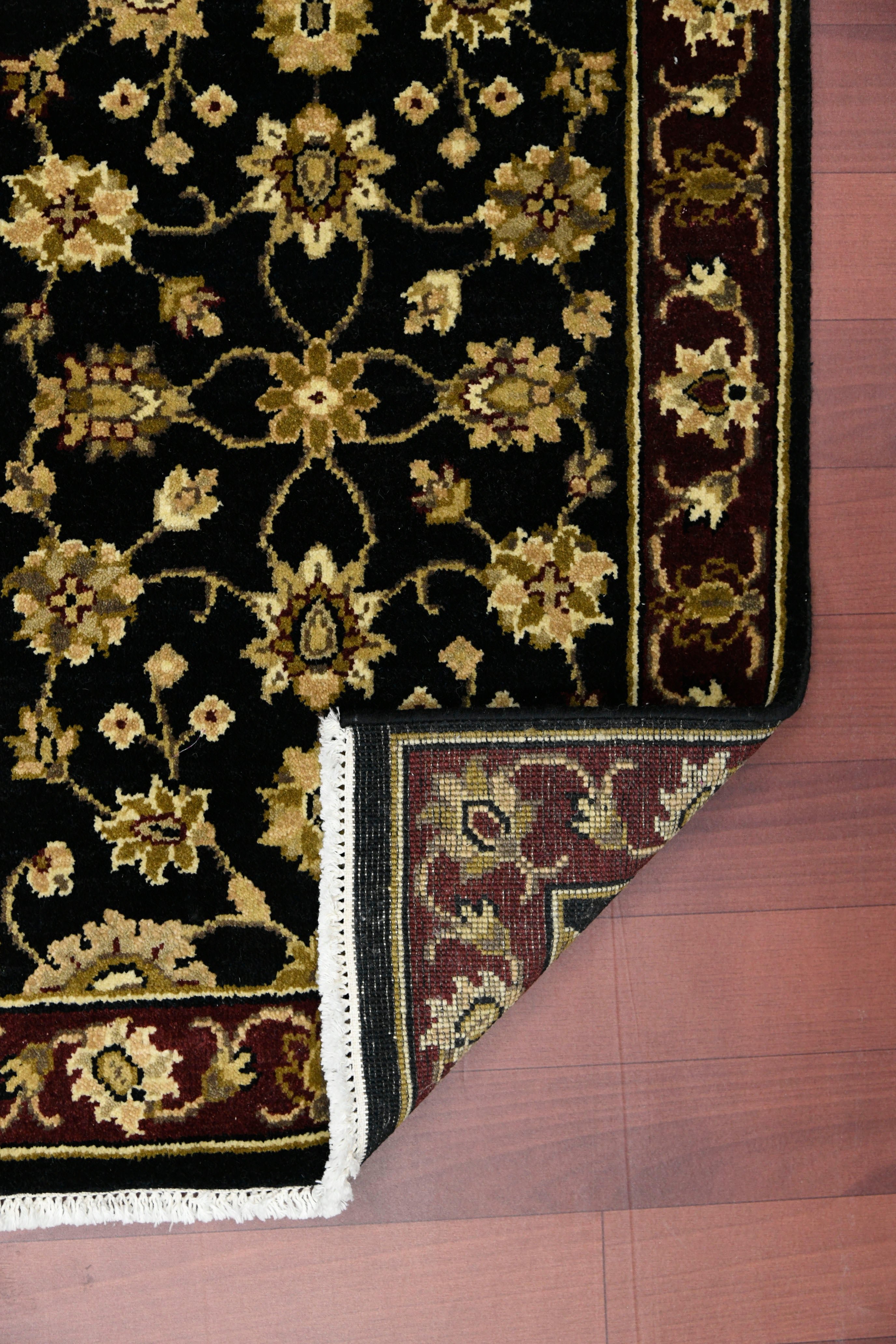 Luxor Classic Pattern Hand Knotted  Rectangle Anti-Skid Designer Carpet, Prayer Rug For Office Cabins, Small Living Spaces - 2'X3'