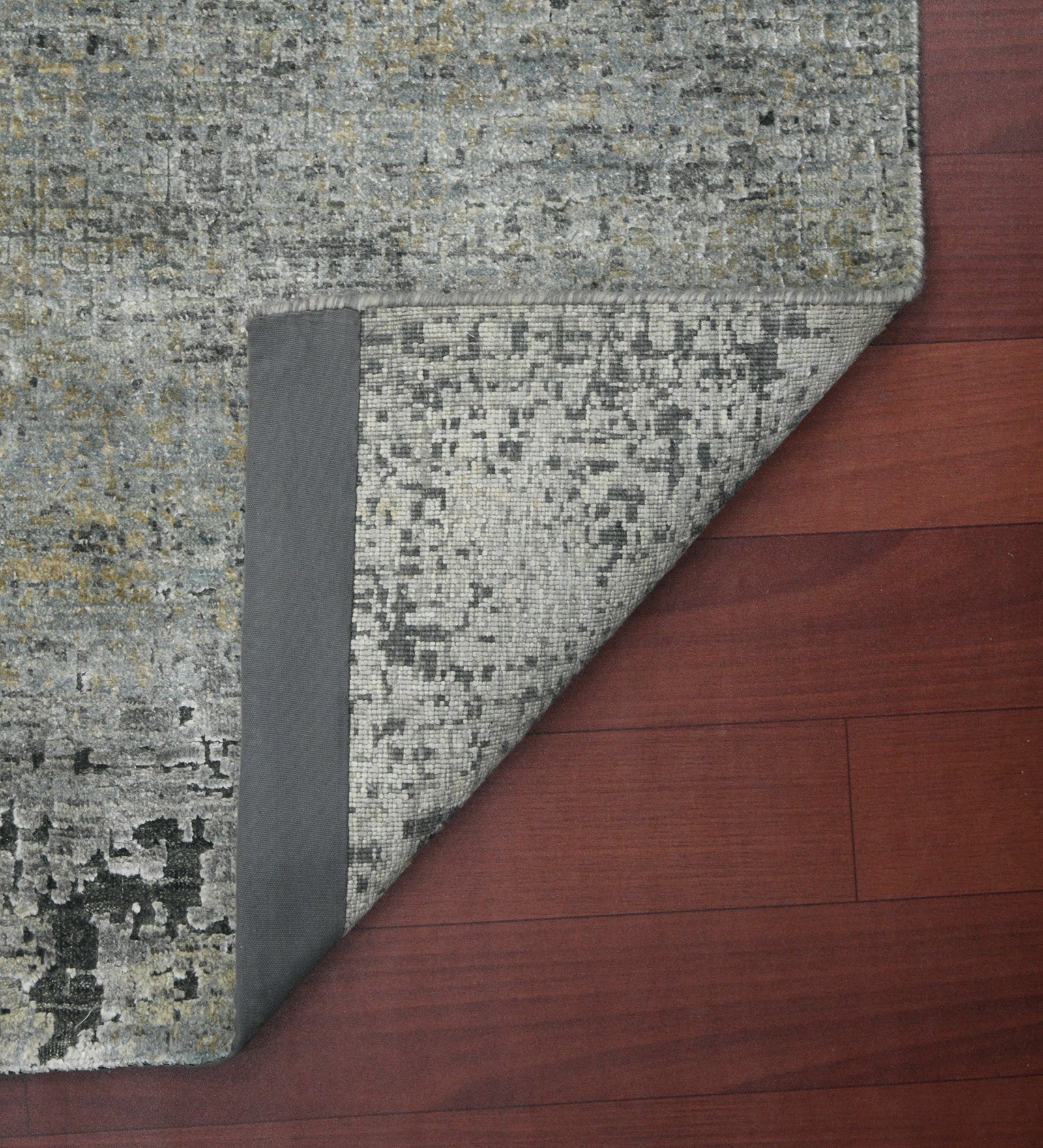 Emerald Modern Pattern Hand Knotted  Rectangle Anti-Skid Designer Carpet, Prayer Rug For Office Cabins, Small Living Spaces - 2'X3'