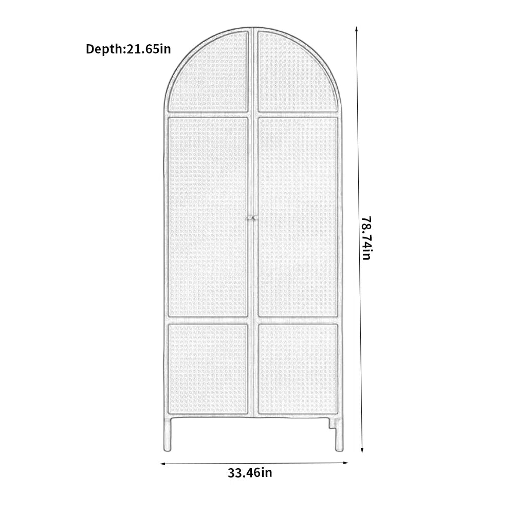 Simple Retro Solid Wood Wardrobe Stylish and Durable Armoire