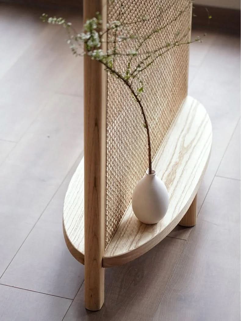 Natural Rattan Room Divider Screen | Stylish Folding Privacy Partition for Home & Office | Ouch Cart