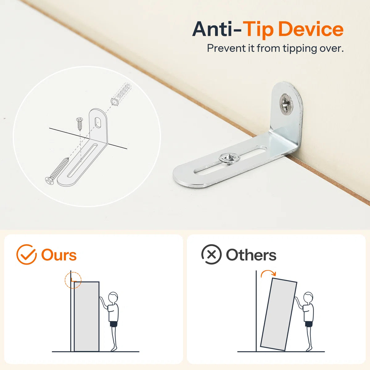 2-Door 66.9" H Armoire Wardrobe – Closet with Hanging Rod & 2 Drawers-OUCH CART | Wardrobe 